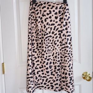 Cheetah print midi skirt